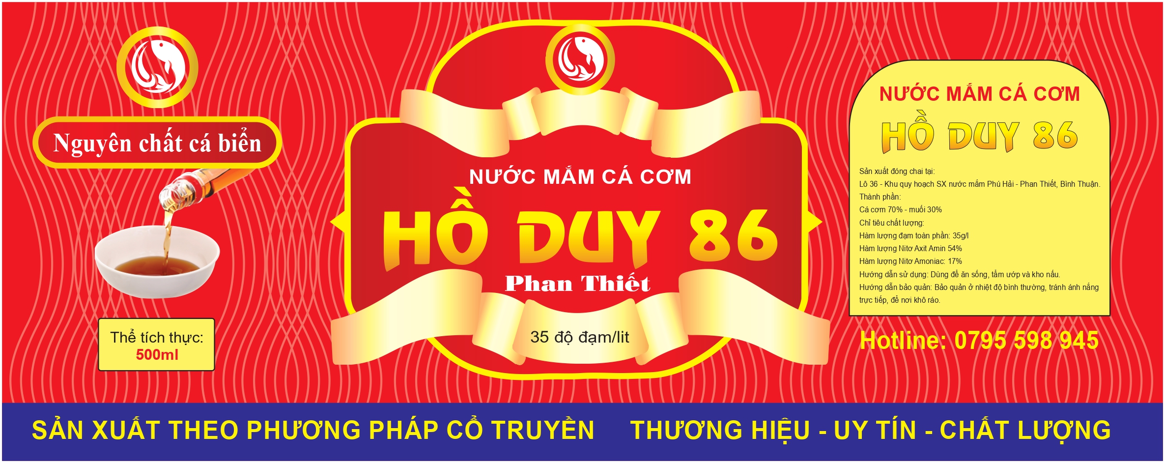 Nhãn NƯỚC MẮM  - 79x200 mm